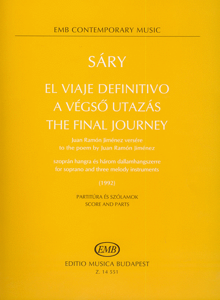 The final journey to the poem by Juan Ramon Jimene
