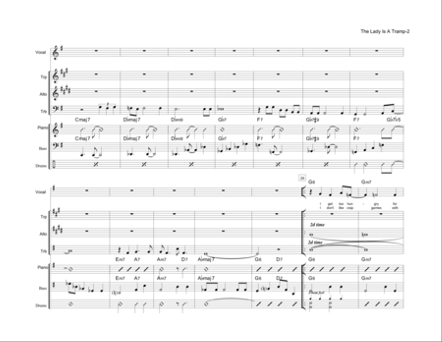 The Lady Is A Tramp The Lady Is A Tramp Jazz Ensemble scores gallery preview page 3