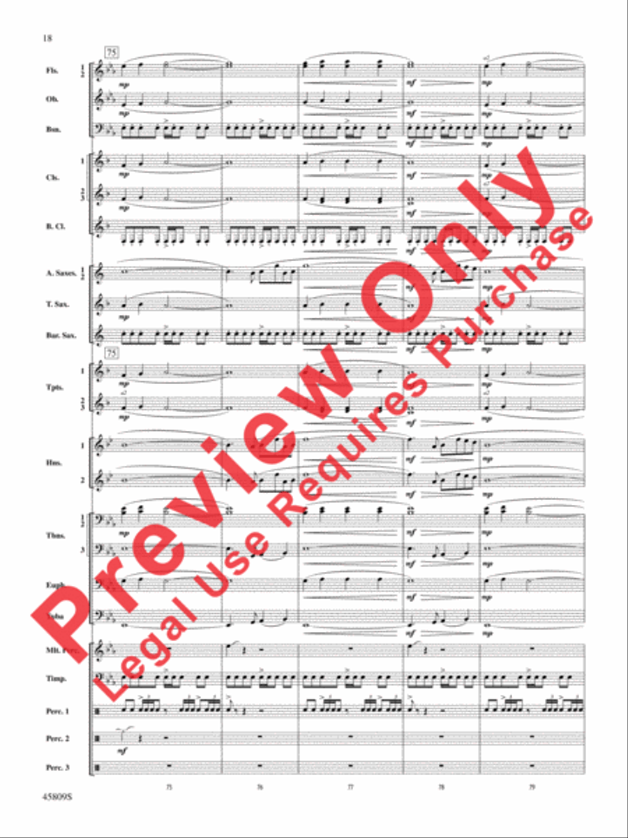 At the Movies with James Horner Concert Band scores gallery preview page 19