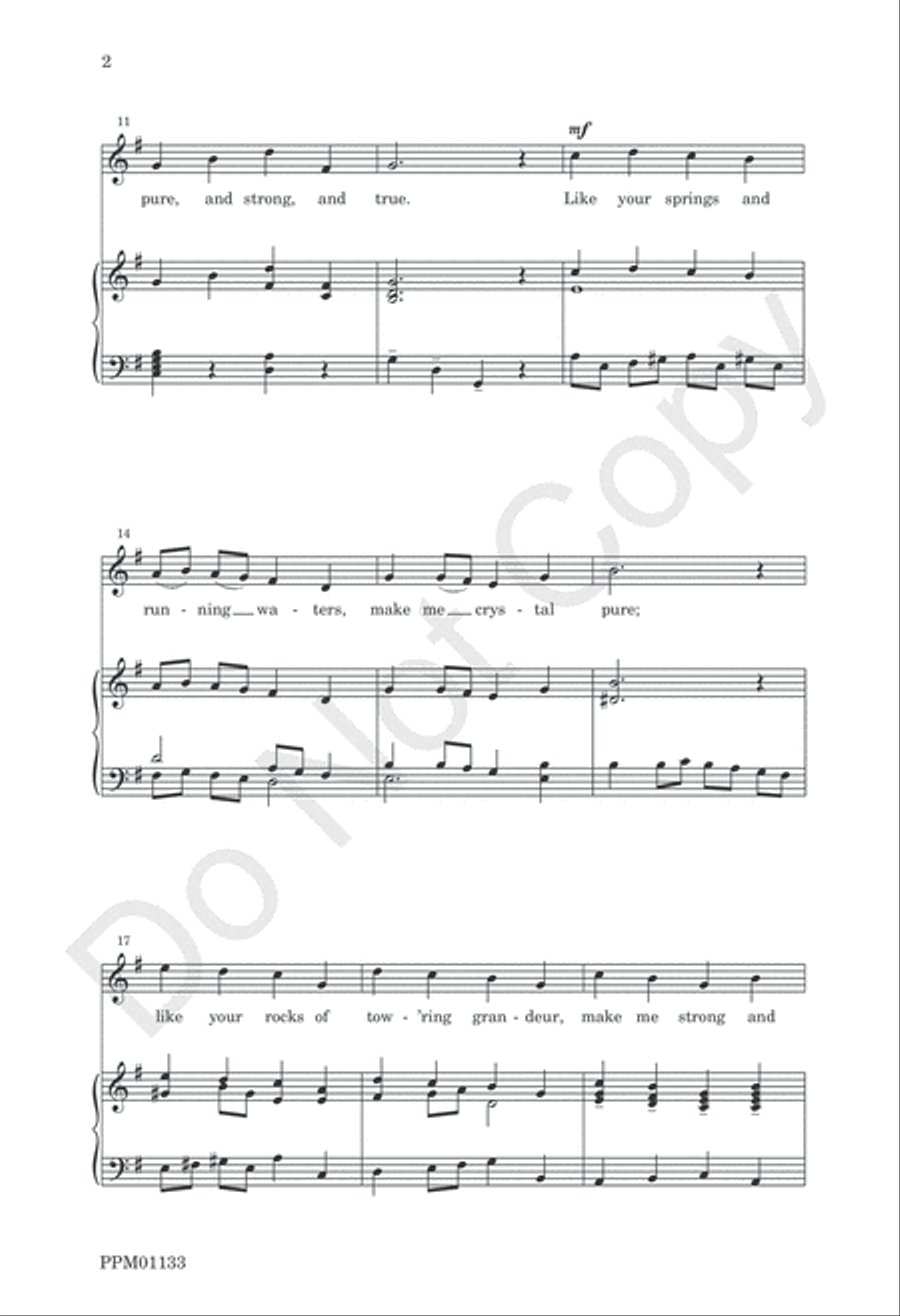 God Who Touches Earth With Beauty Children's Choir scores gallery preview page 5