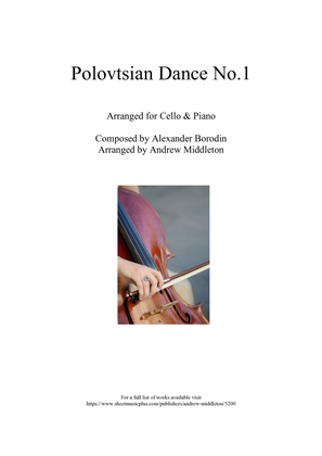Book cover for Polovtsian Dance No. 1 arranged for Cello and Piano