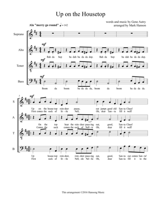 Up on the Housetop SATB a capella