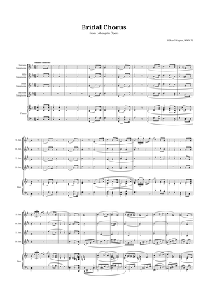 Bridal Chorus by Wagner for Sax Quartet and Piano