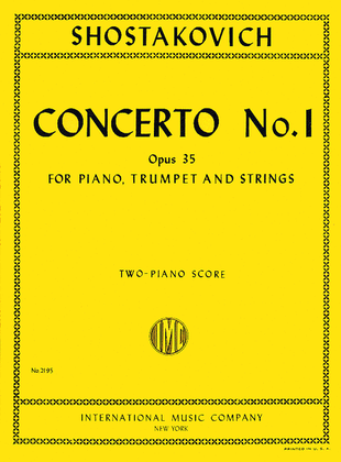 Book cover for Concerto No. 1 in C minor, Op. 35 for Piano & Orchestra