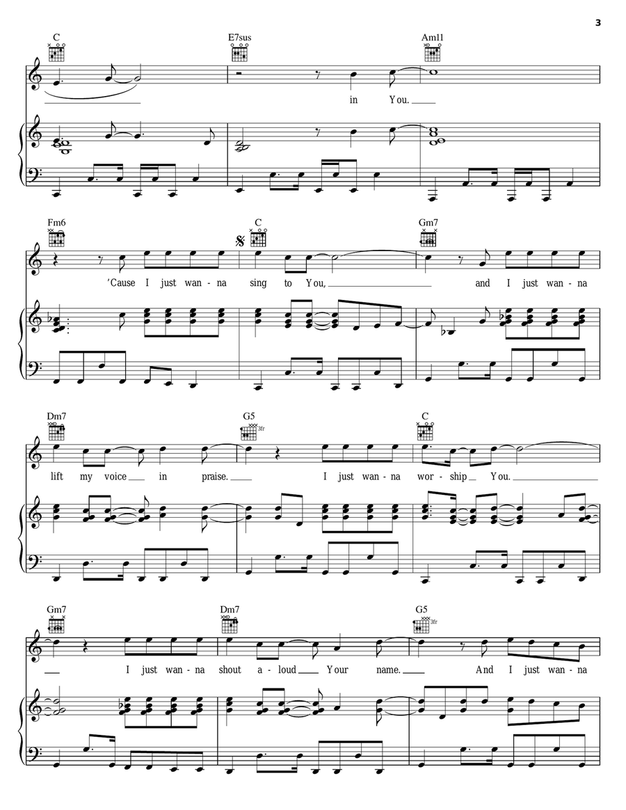 Sing To You Sing To You Piano, Vocal, Guitar scores gallery preview page 3