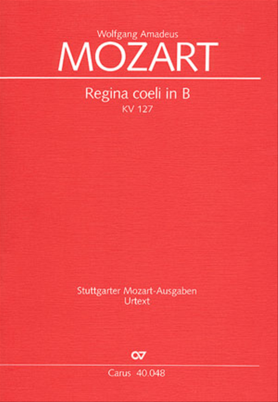 Regina coeli in B-Flat Major, K. 127 4-Part scores gallery preview page 1