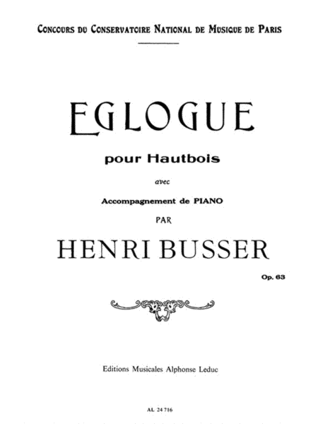 Eglogue Op.63 (oboe & Piano)