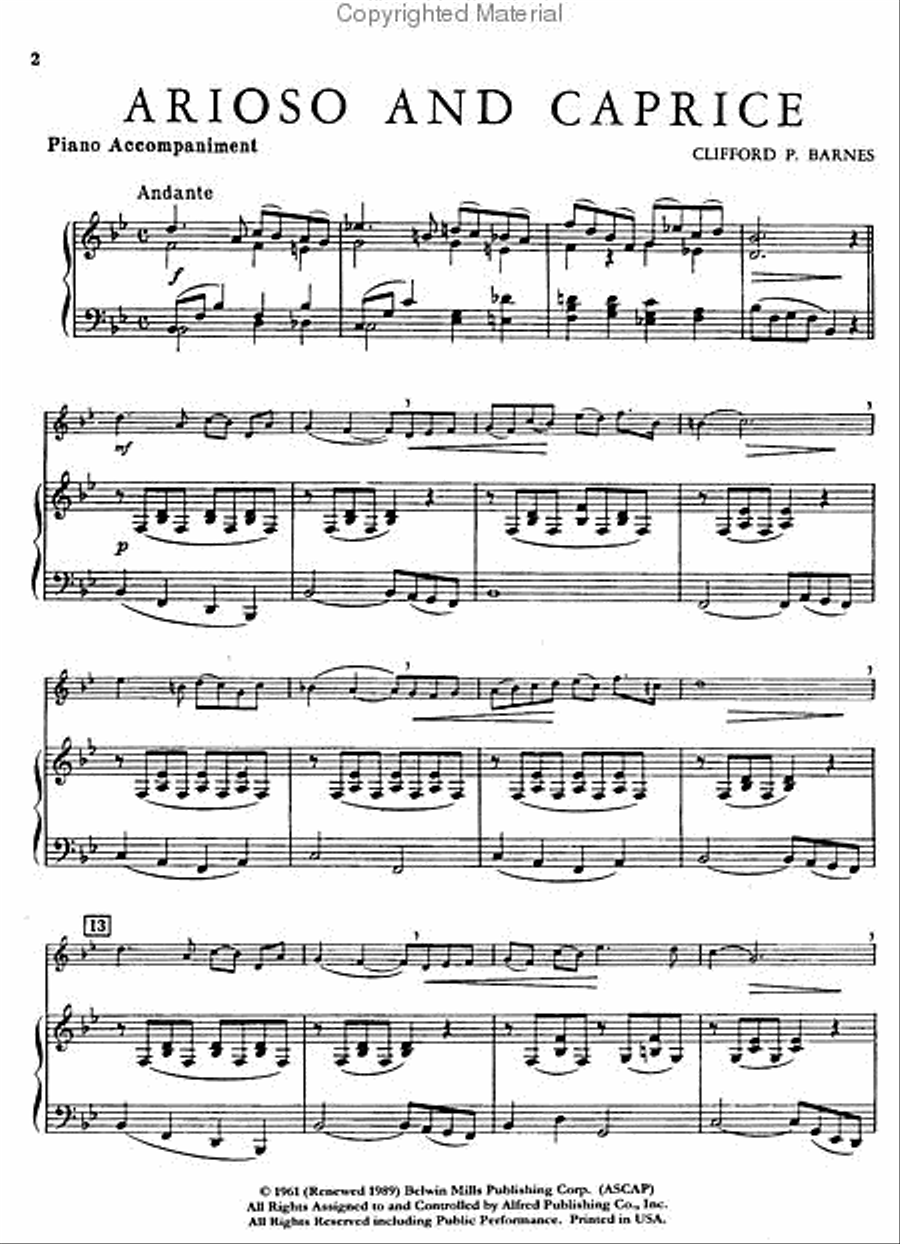Arioso and Caprice Arioso and Caprice Small Ensemble scores gallery preview page 2