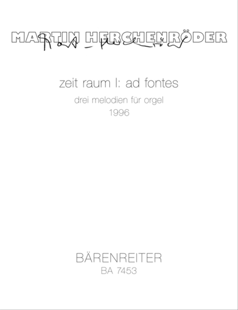 zeit raum I: ad fontes (1996)