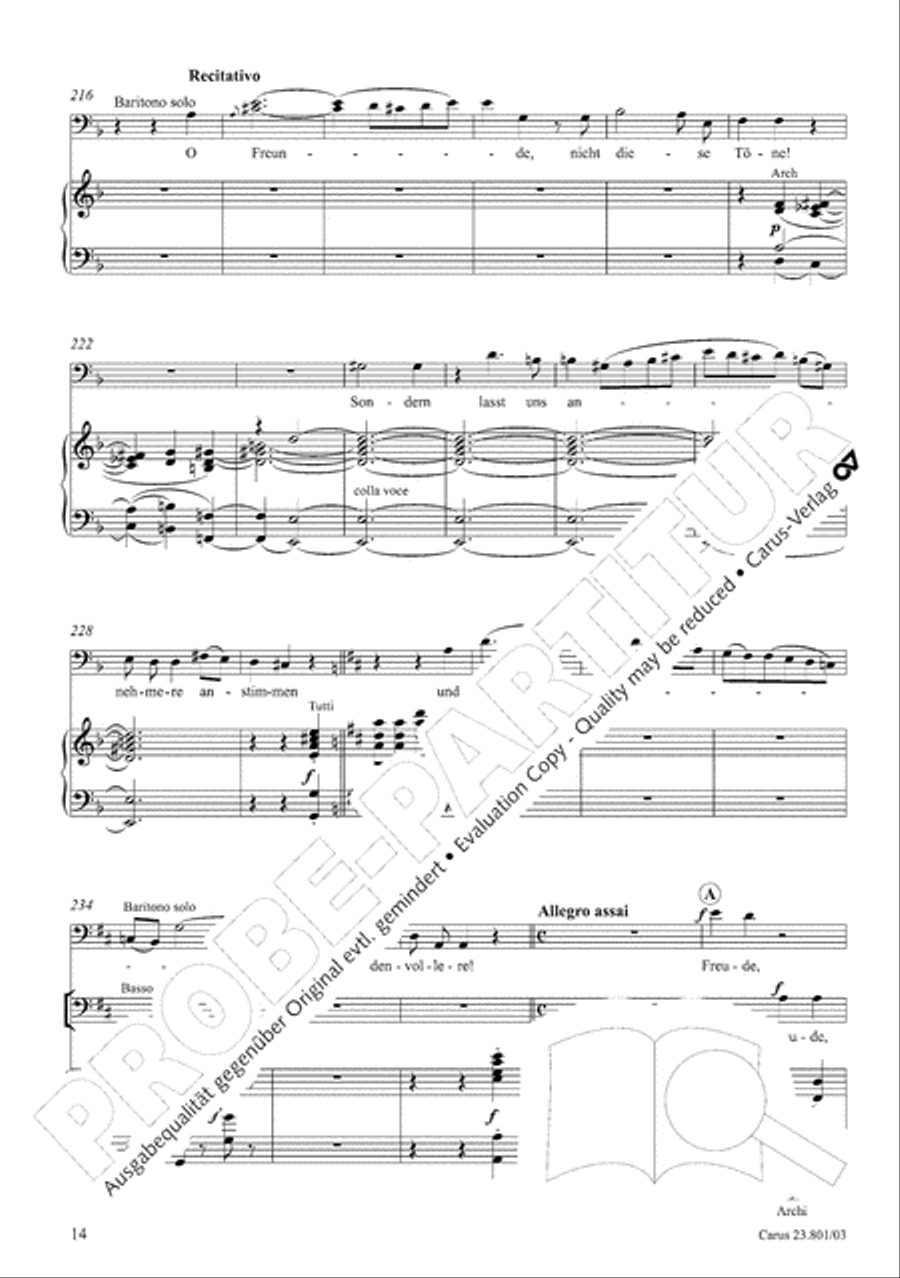 Symphony No. 9, Op. 125 - Finale (Choral Symphony) 4-Part scores gallery preview page 15