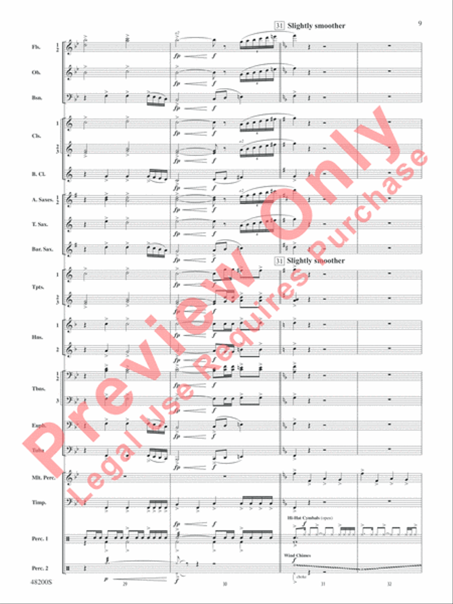 Angels of Joy! Concert Band scores gallery preview page 10