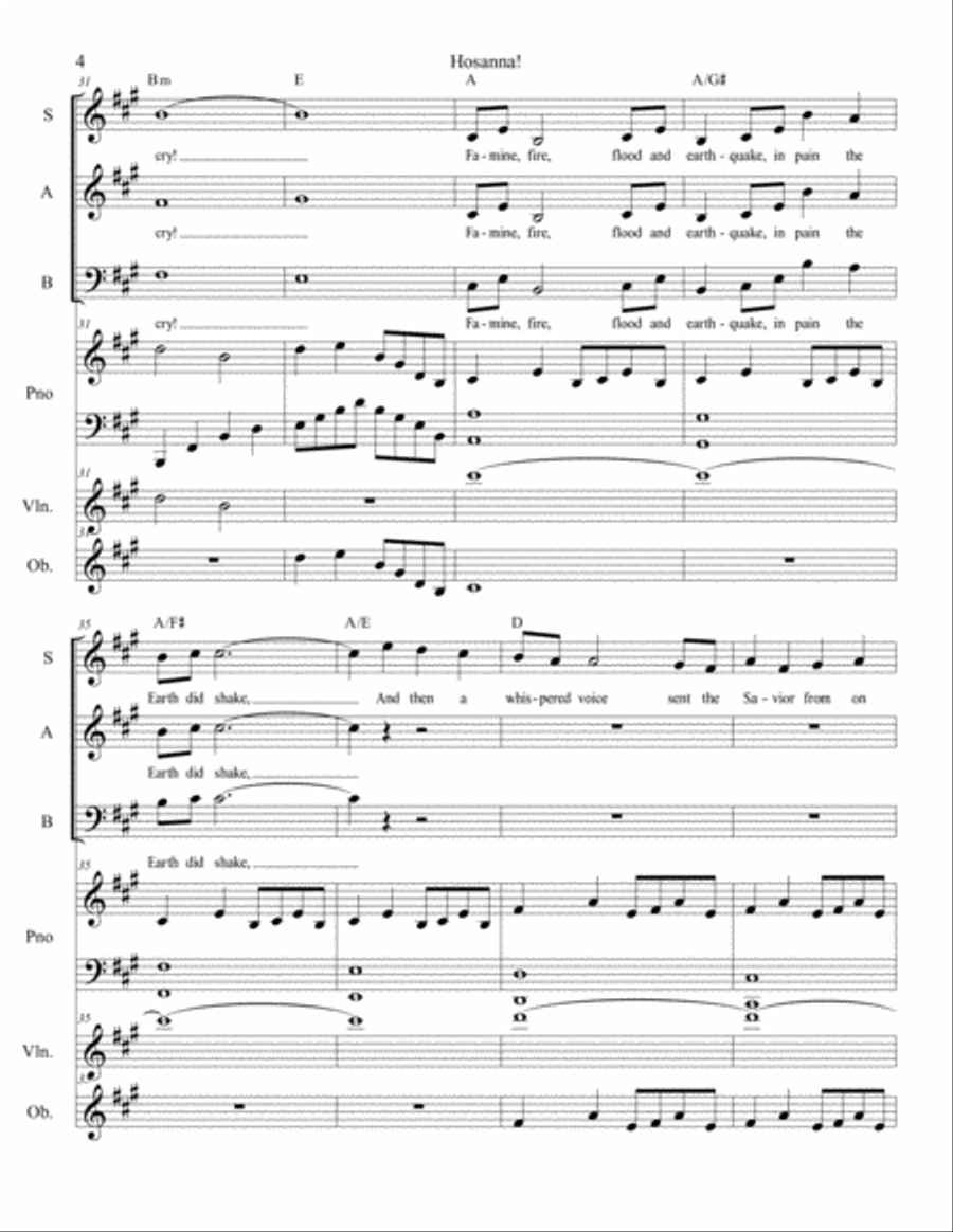 Hosanna (Full Score & Parts) Chamber Orchestra scores gallery preview page 6