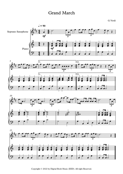 Grand March (Aida) - Giuseppe Verdi (Soprano Sax + Piano) image number null