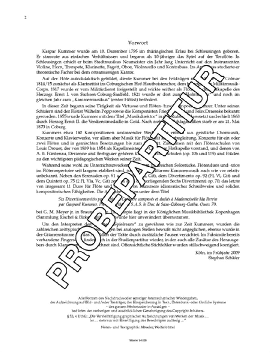Six Divertissements op. 70 Flute scores gallery preview page 3