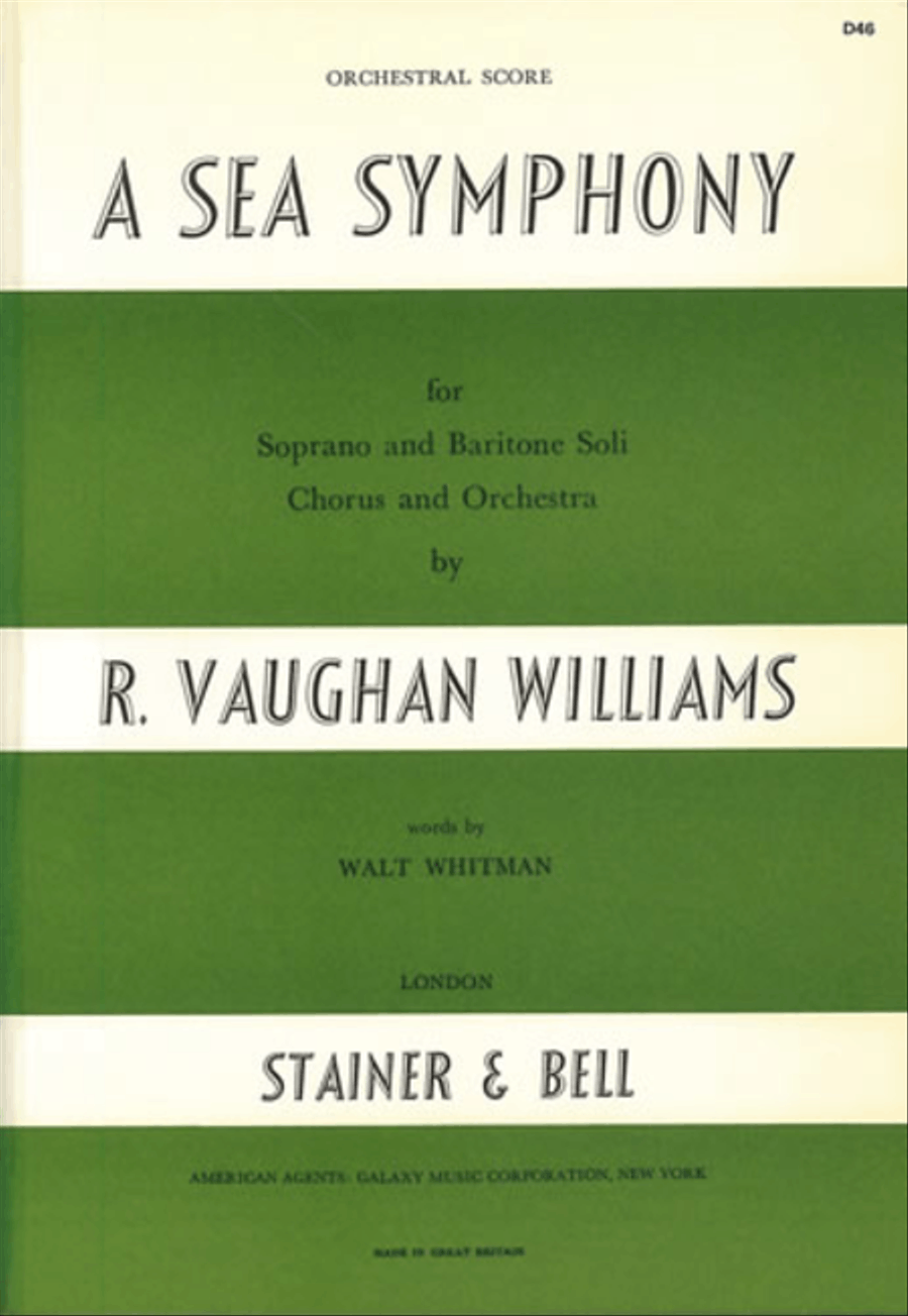A Sea Symphony Study Score scores gallery preview page 1