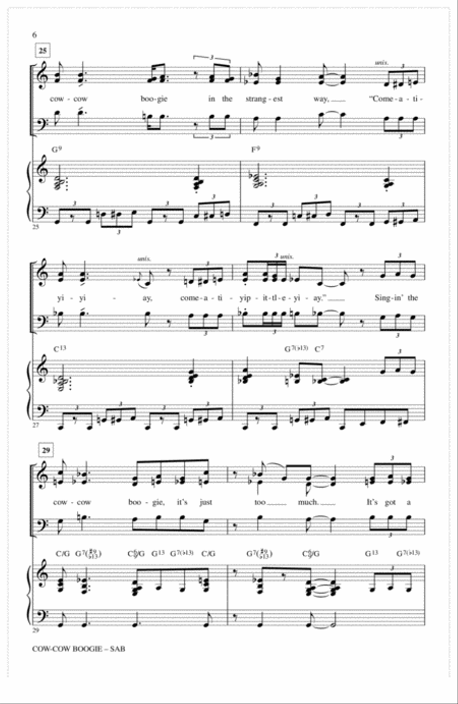 Cow-Cow Boogie 3-Part scores gallery preview page 5