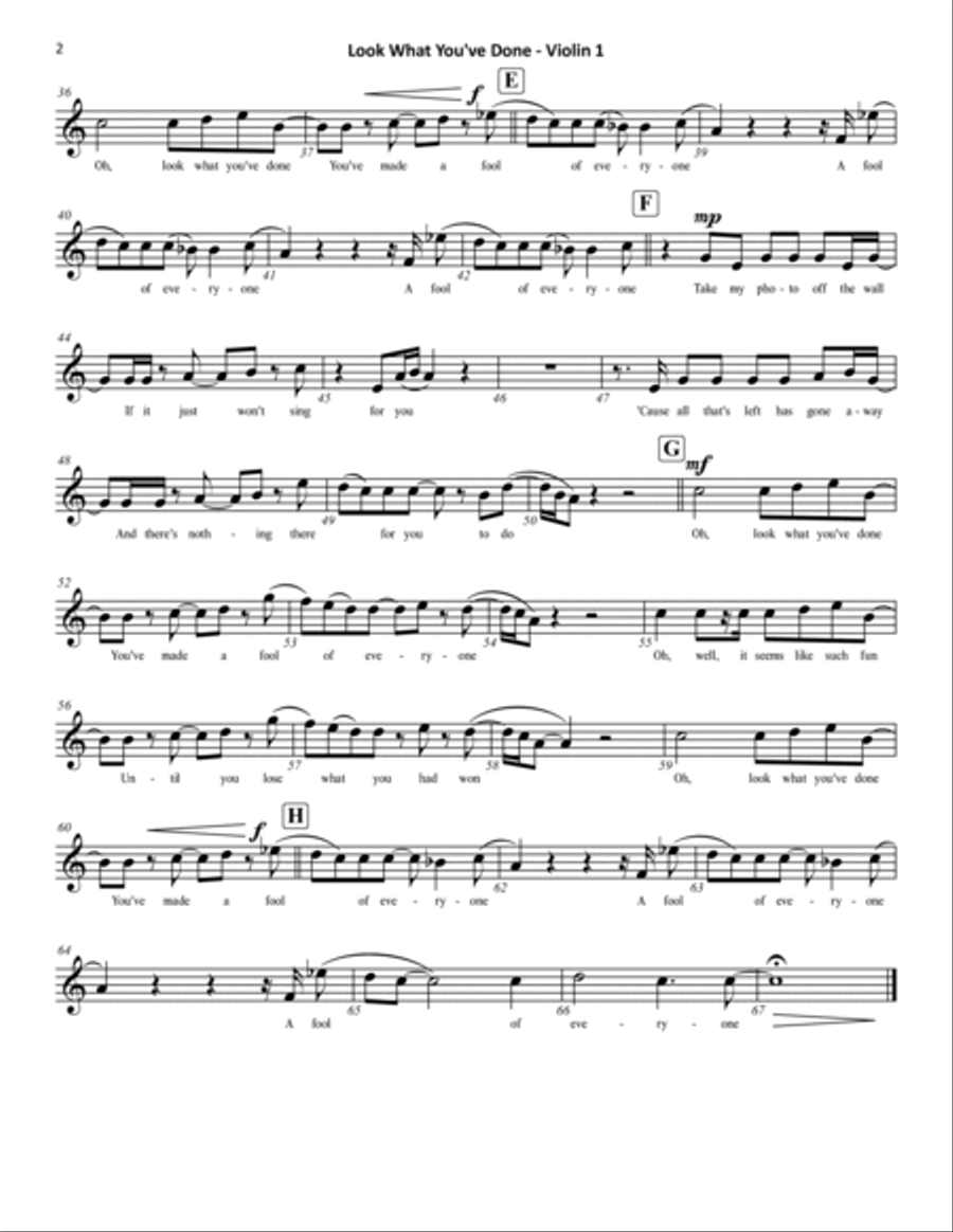 Look What You've Done String Quartet scores gallery preview page 2
