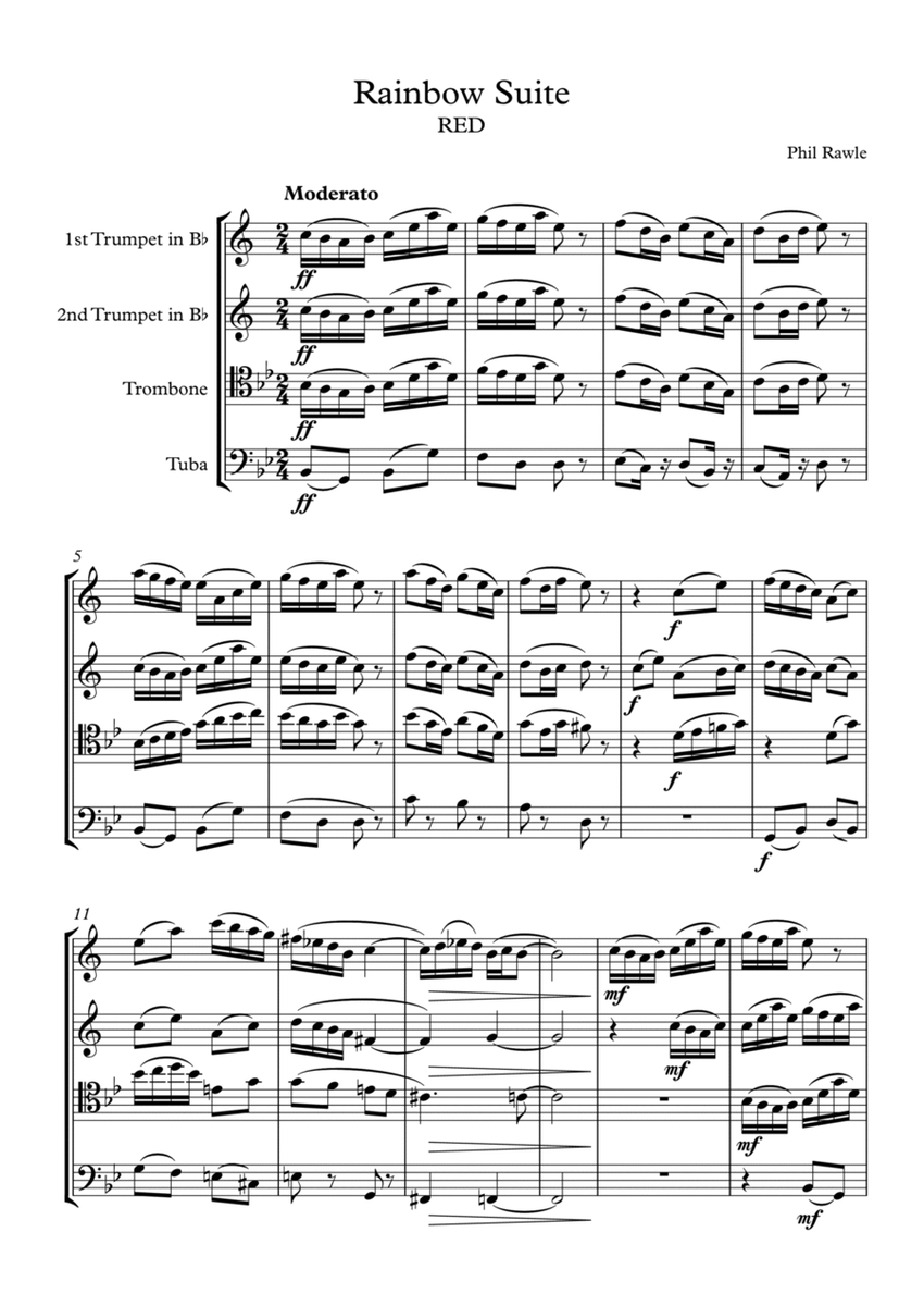 Rainbow Suite - Brass Quartet image number null