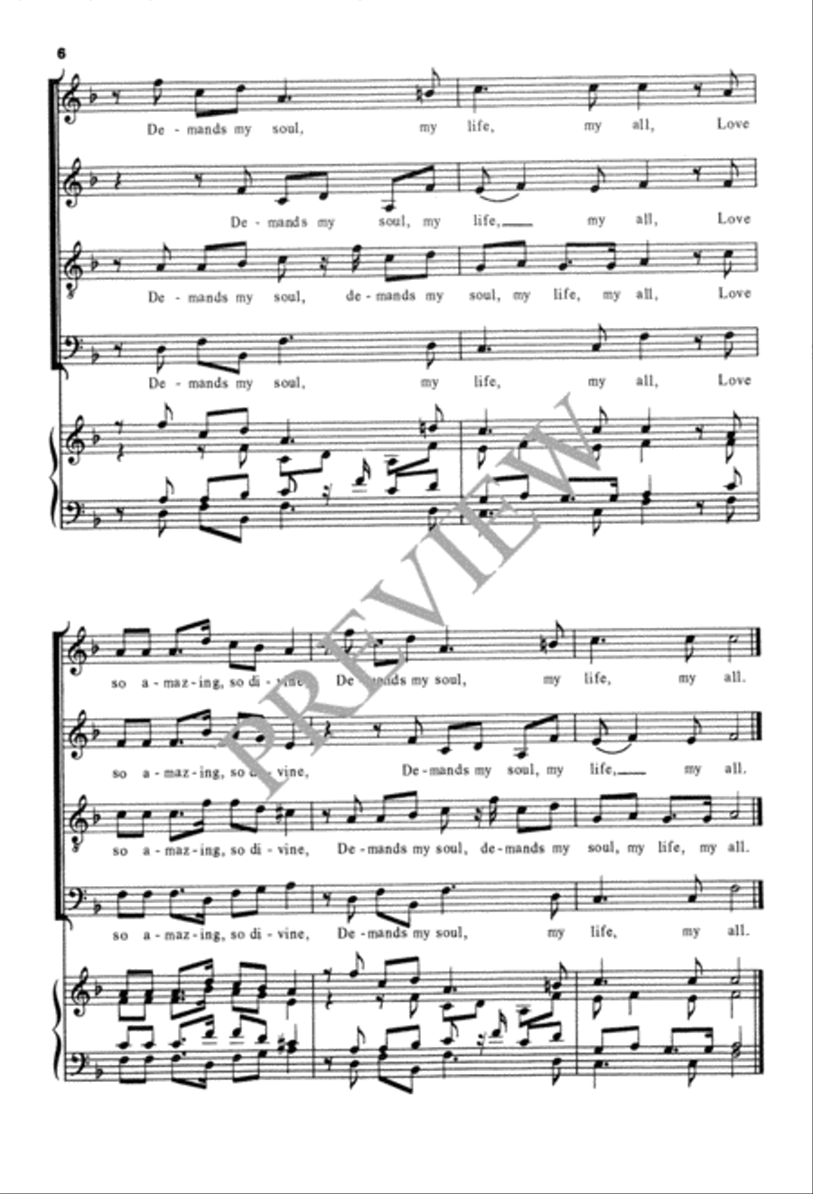 When I Survey the Wondrous Cross 4-Part scores gallery preview page 7