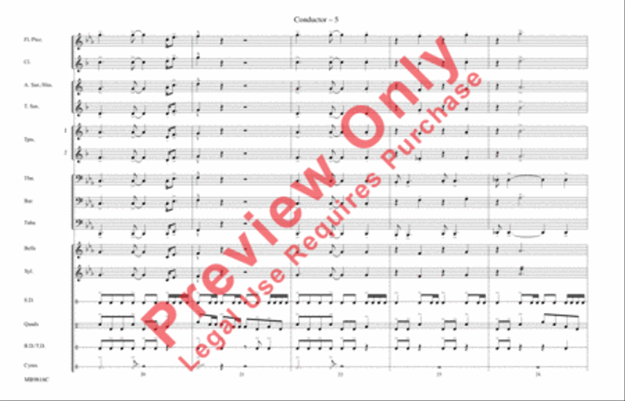 Gonna Fly Now (Theme from Rocky) Marching Band scores gallery preview page 6