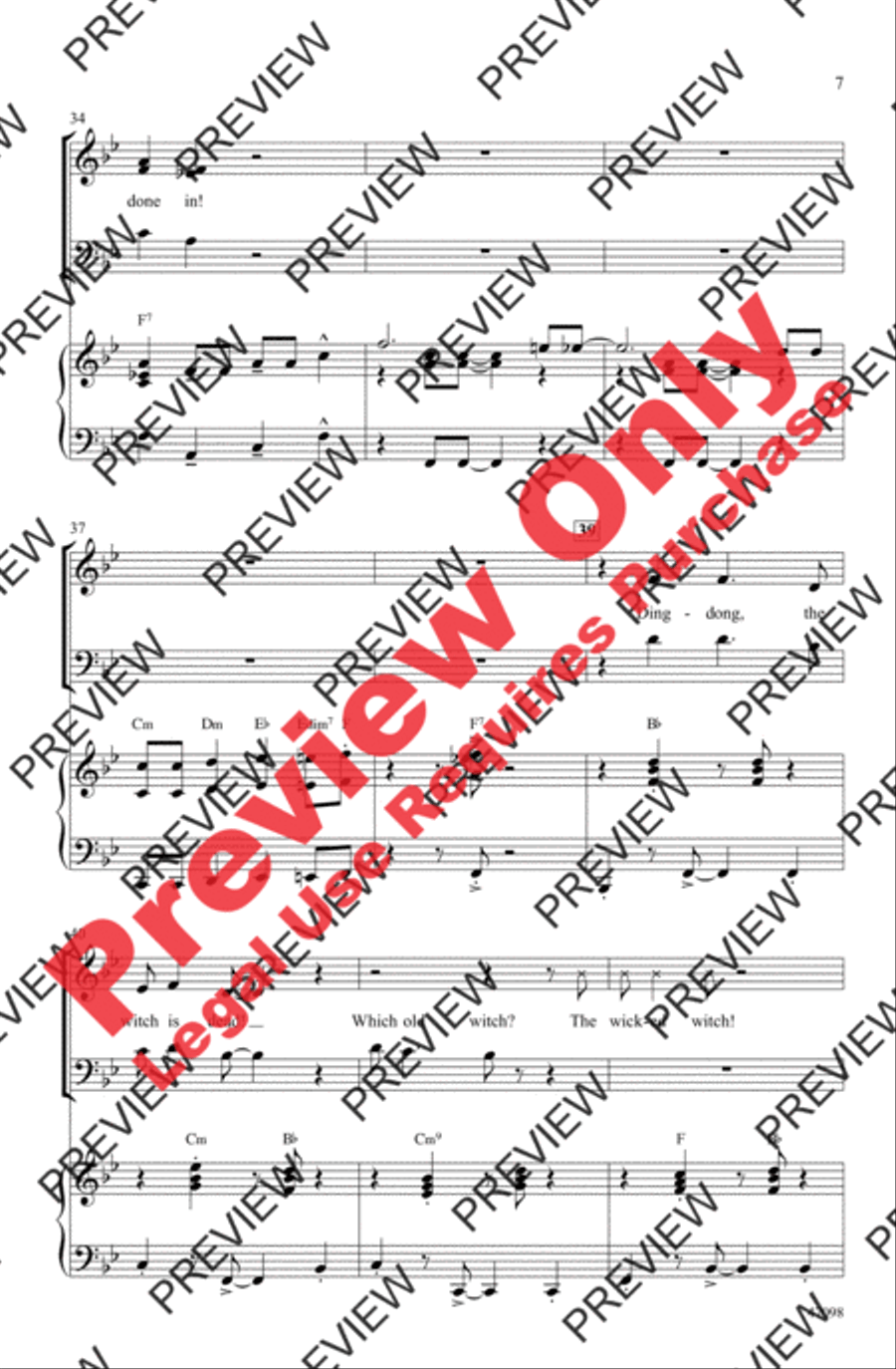 Ding-Dong! The Witch Is Dead 3-Part scores gallery preview page 6