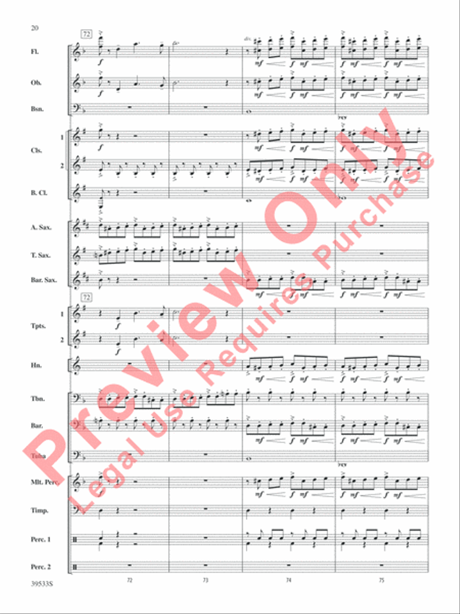 Dark Shadows (from the Original Motion Picture Soundtrack) Concert Band scores gallery preview page 21