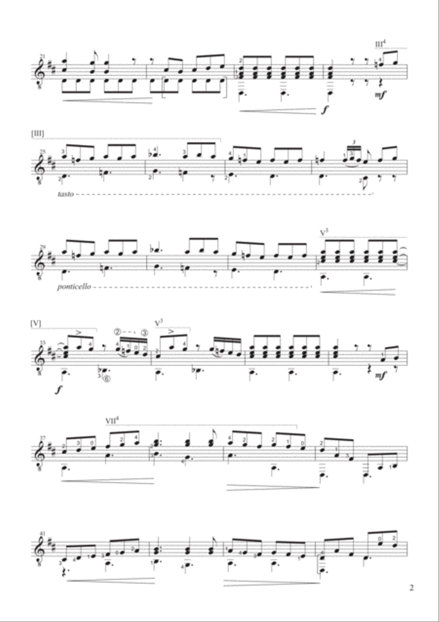 Sonata in D (Mateo Albéniz) Acoustic Guitar scores gallery preview page 2
