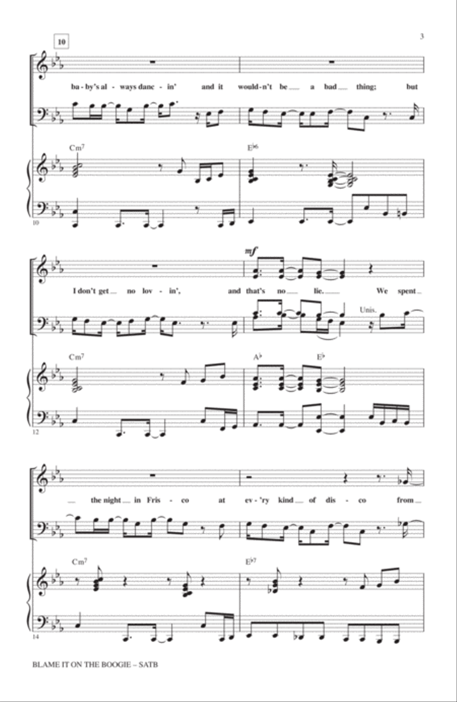 Blame It On The Boogie 4-Part scores gallery preview page 2