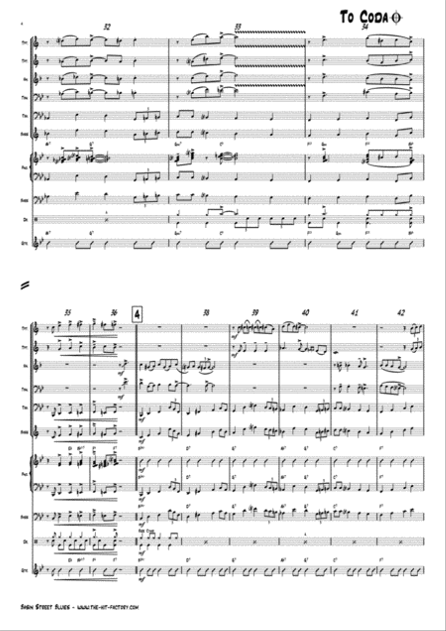 Basin Street Blues Horn scores gallery preview page 4