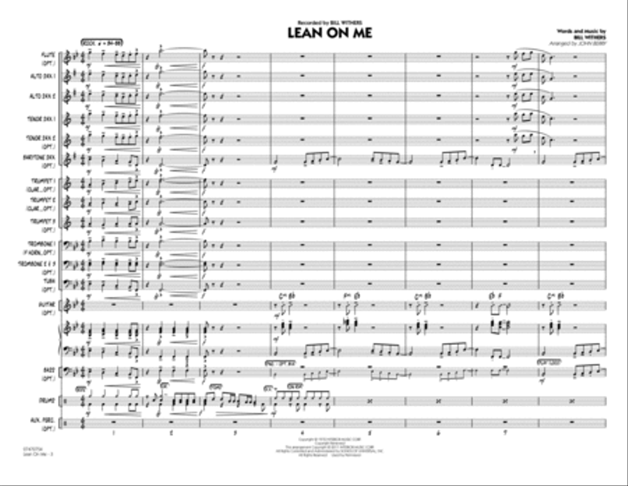 Lean On Me - Full Score Lean On Me - Full Score Jazz Ensemble scores gallery preview page 2