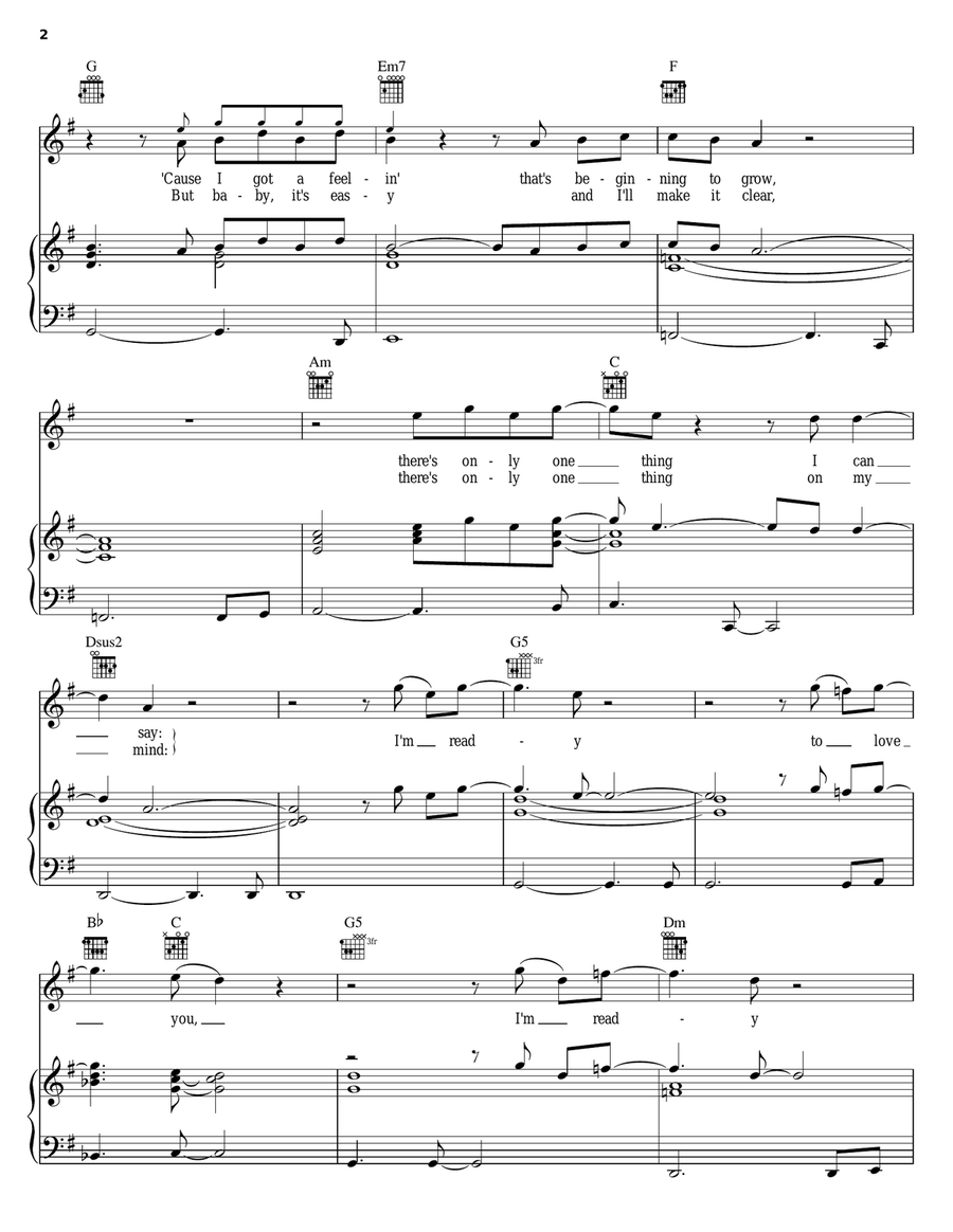 I'm Ready Piano, Vocal, Guitar scores gallery preview page 2