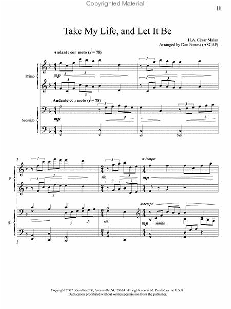 Crown Him Lord of All Piano Duet scores gallery preview page 4
