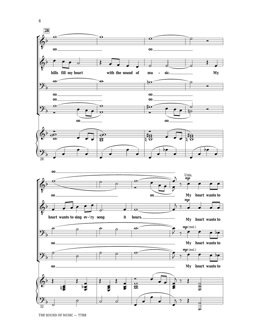 The Sound Of Music TTBB scores gallery preview page 4