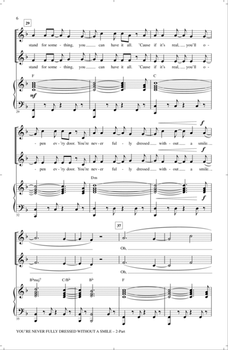 You're Never Fully Dressed Without A Smile (2014 Film Version) (arr. Mark Brymer) 2-Part scores gallery preview page 4