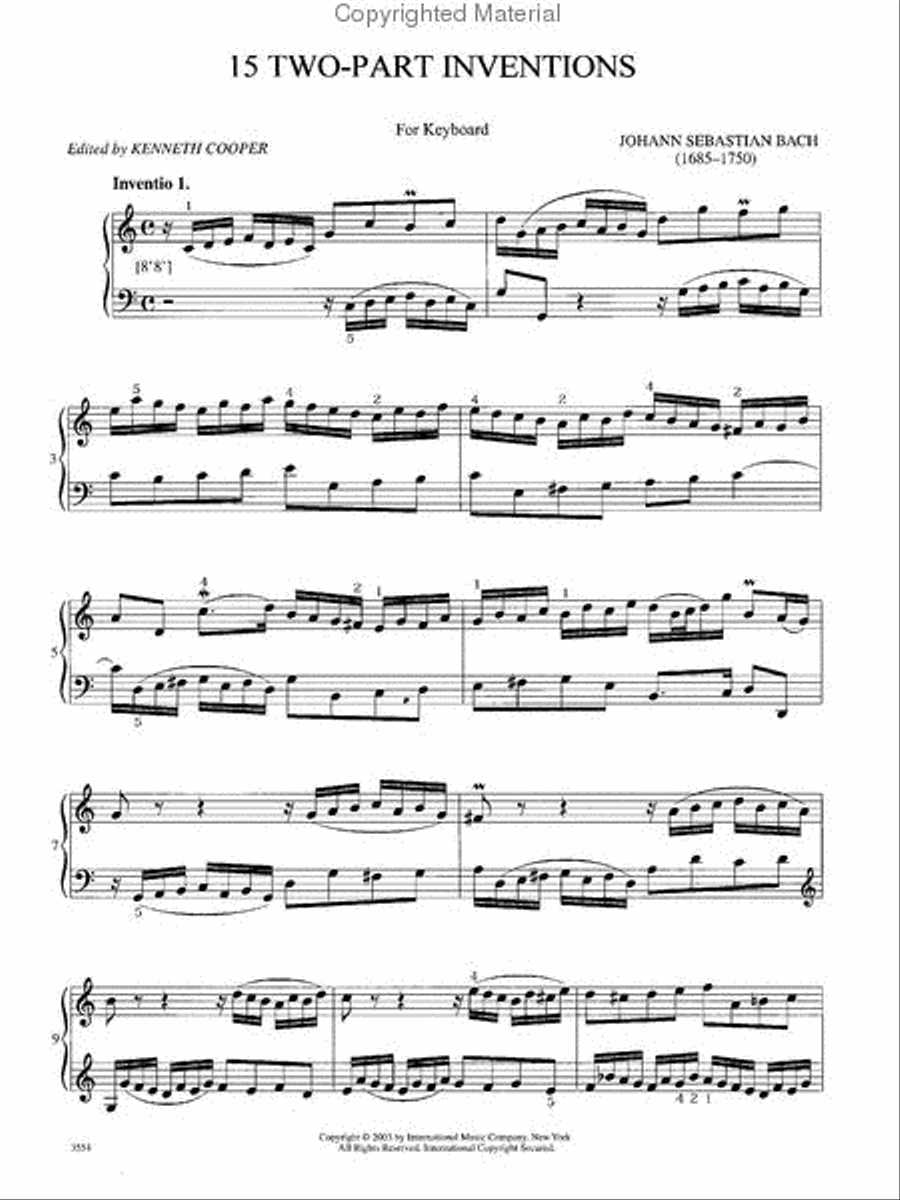 15 Two-Part Inventions, S.772-786 Piano Solo scores gallery preview page 2