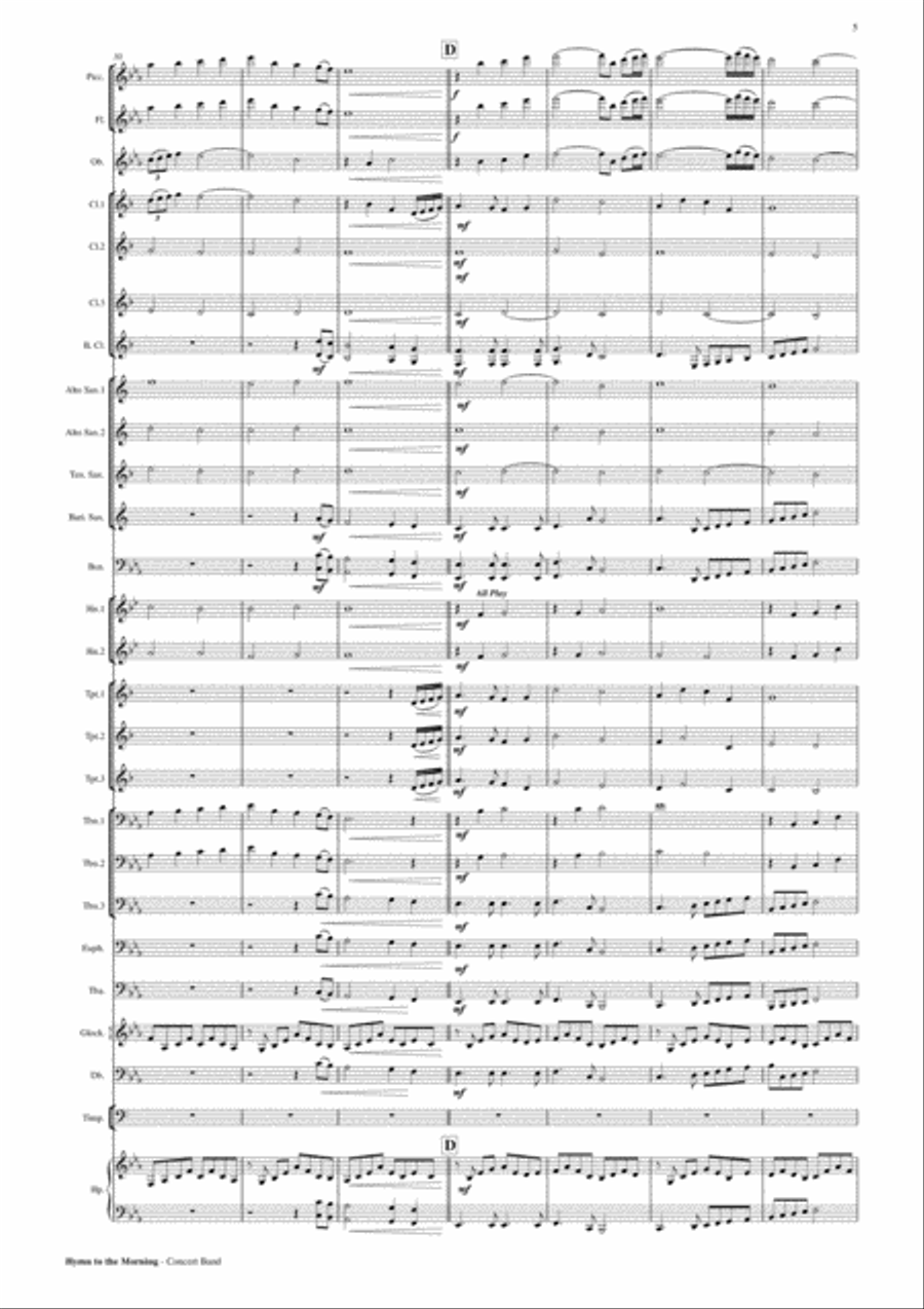 Hymn to the Morning - Concert Band Score and Parts PDF Concert Band scores gallery preview page 6