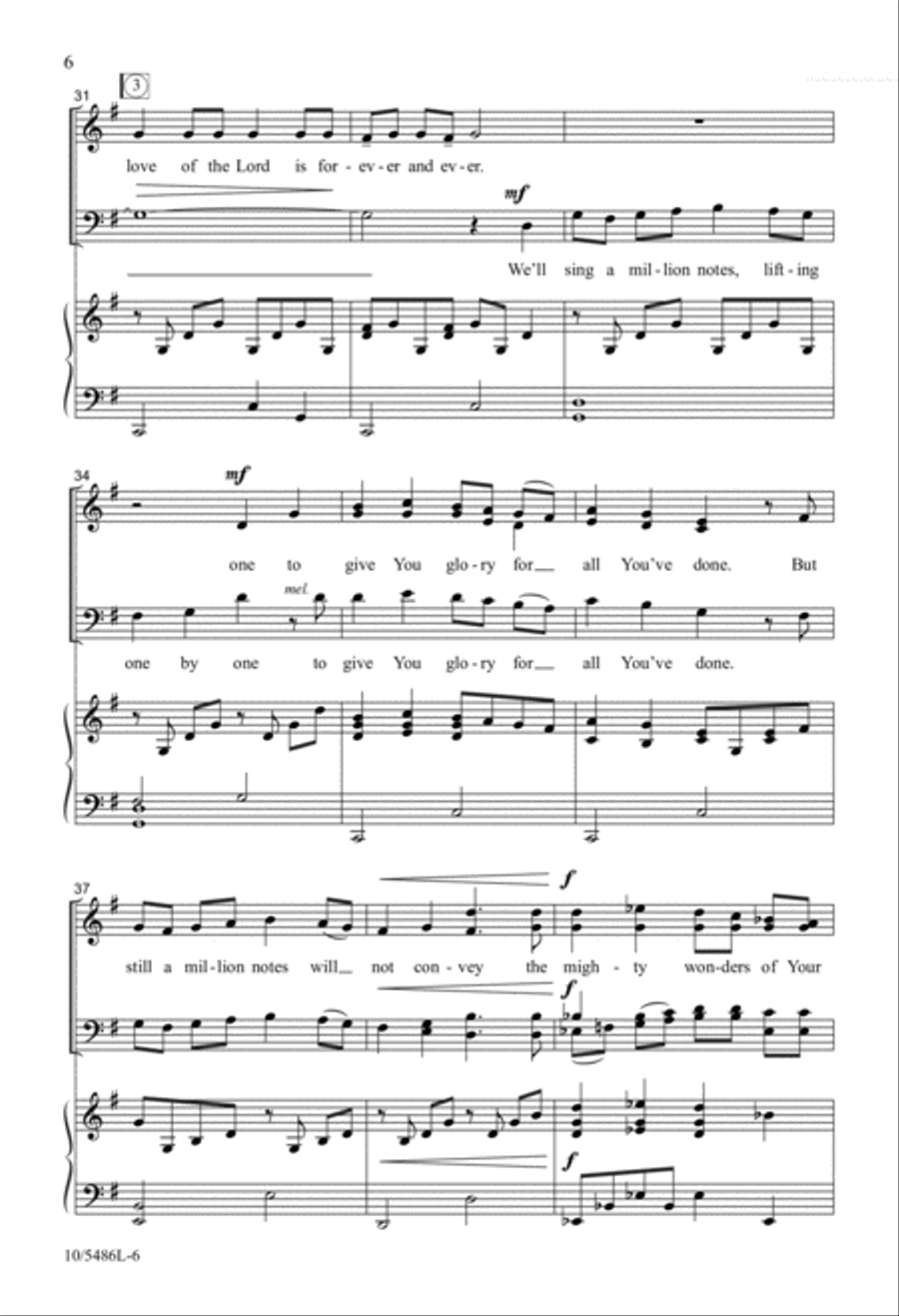 A Million Notes A Million Notes 4-Part scores gallery preview page 6