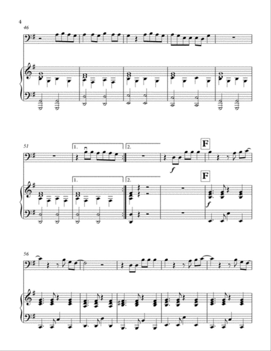 Let Her Go Double Bass scores gallery preview page 5