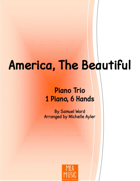 America The Beautiful Piano (1 Piano, 6 Hands) image number null