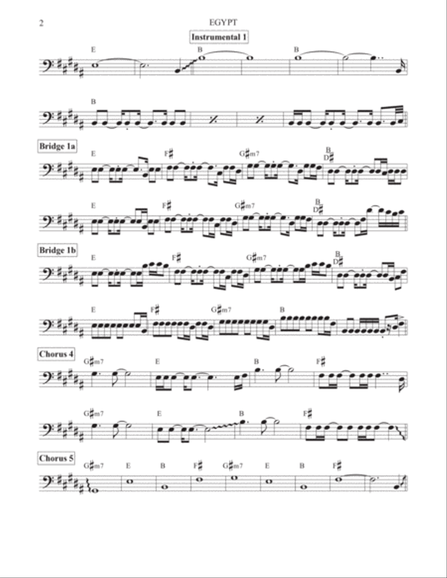 Egypt Bass Guitar scores gallery preview page 2