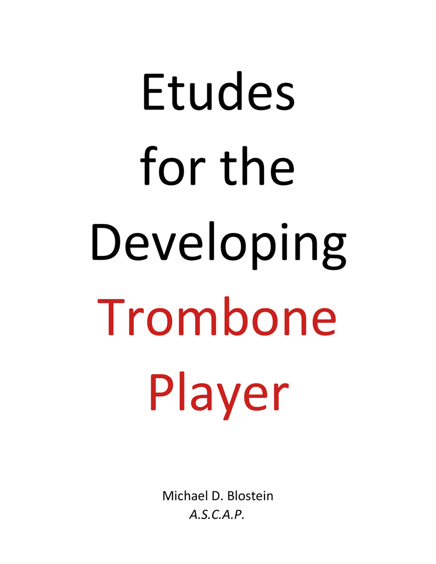 Etudes for the Developing Trombone Player Trombone Solo scores gallery preview page 1