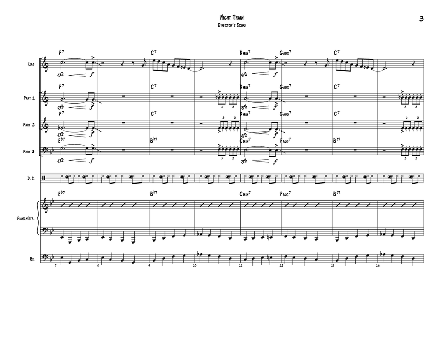 Night Train Small Ensemble scores gallery preview page 3