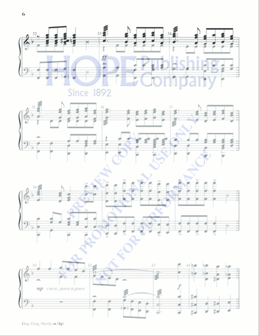 Ding, Dong, Merrily on High 5-Octaves scores gallery preview page 6