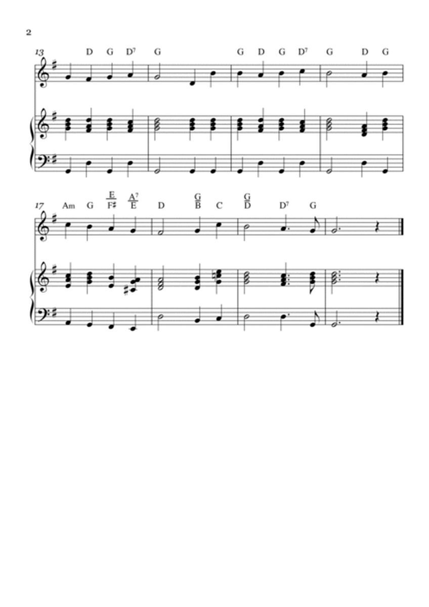 Adeste Fidelis - Traditional Christmas Song - for Recorder and Piano - Score and Parts