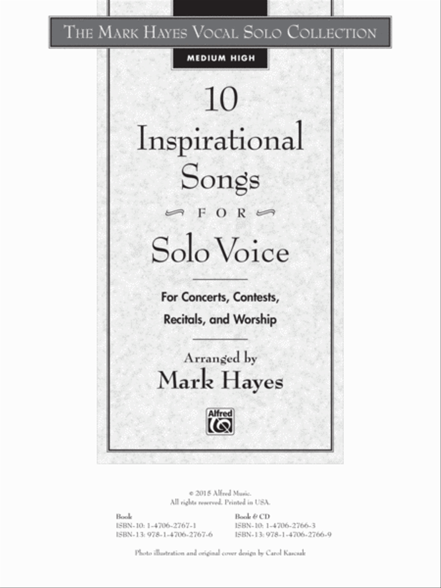 The Mark Hayes Vocal Solo Collection -- 10 Inspirational Songs for Solo Voice Medium-High Voice scores gallery preview page 2
