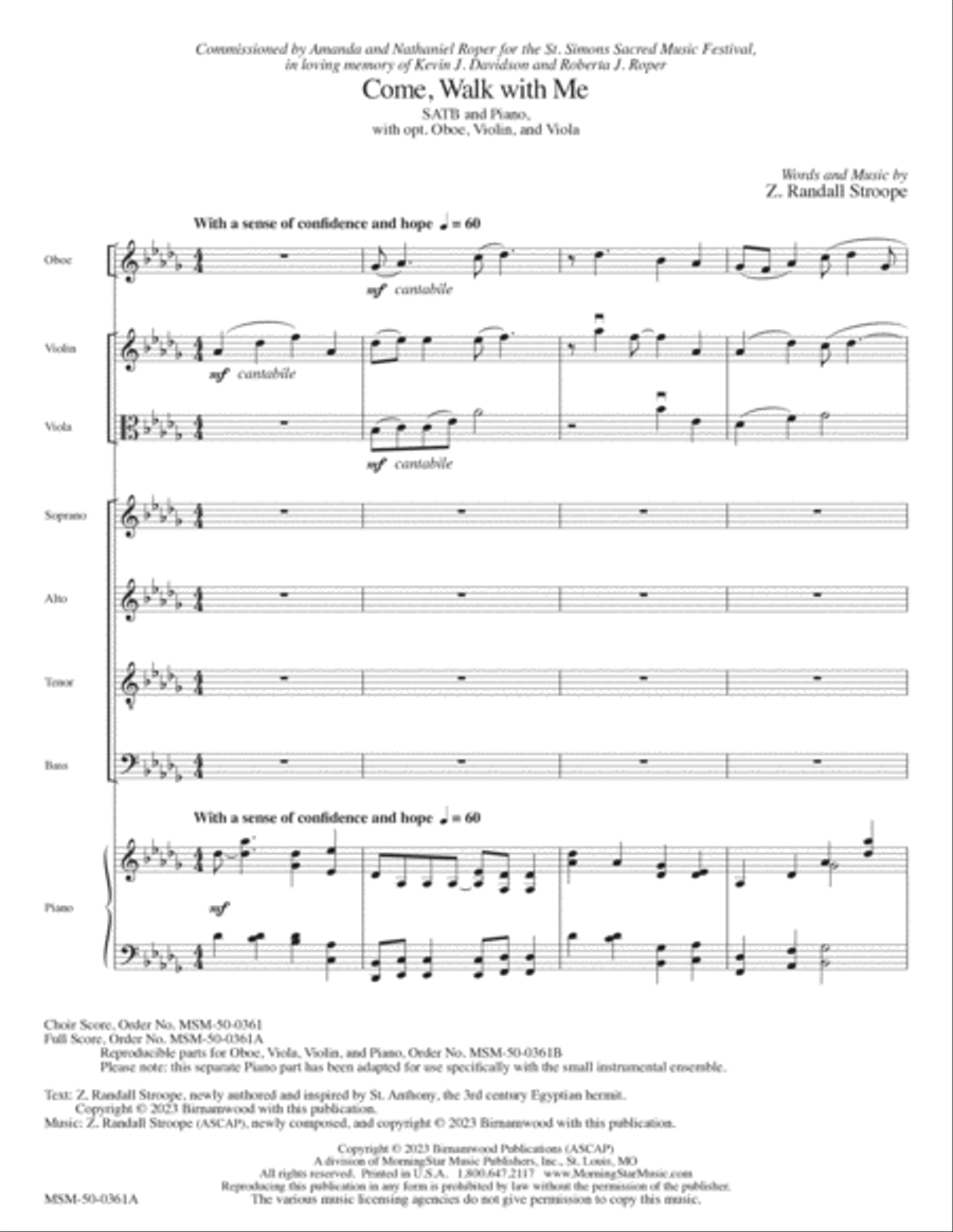 Come, Walk with Me Choir scores gallery preview page 3