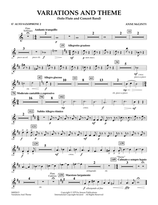 Variations And Theme (for Flute Solo And Band) - Eb Alto Saxophone 2