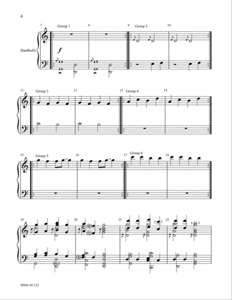 A Medieval Procession Handbell Choir scores gallery preview page 3