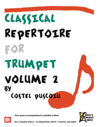 Book cover for Classical Repertoire for Trumpet, Volume 2