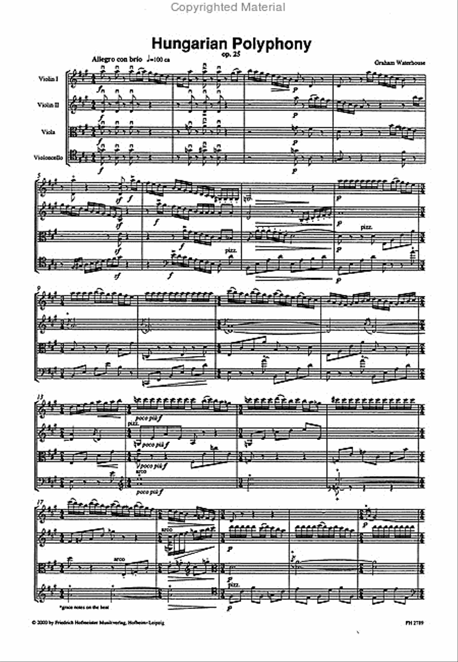 Hungarian Polyphony, op. 25 String Trio scores gallery preview page 2